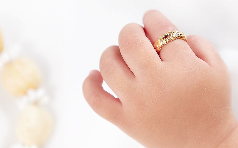 ハワイアンジュエリーでつくるオーダーメイドのベビーリング - ハワイアンジュエリーの結婚指輪は完全オーダーメイドのMAILE（マイレ）