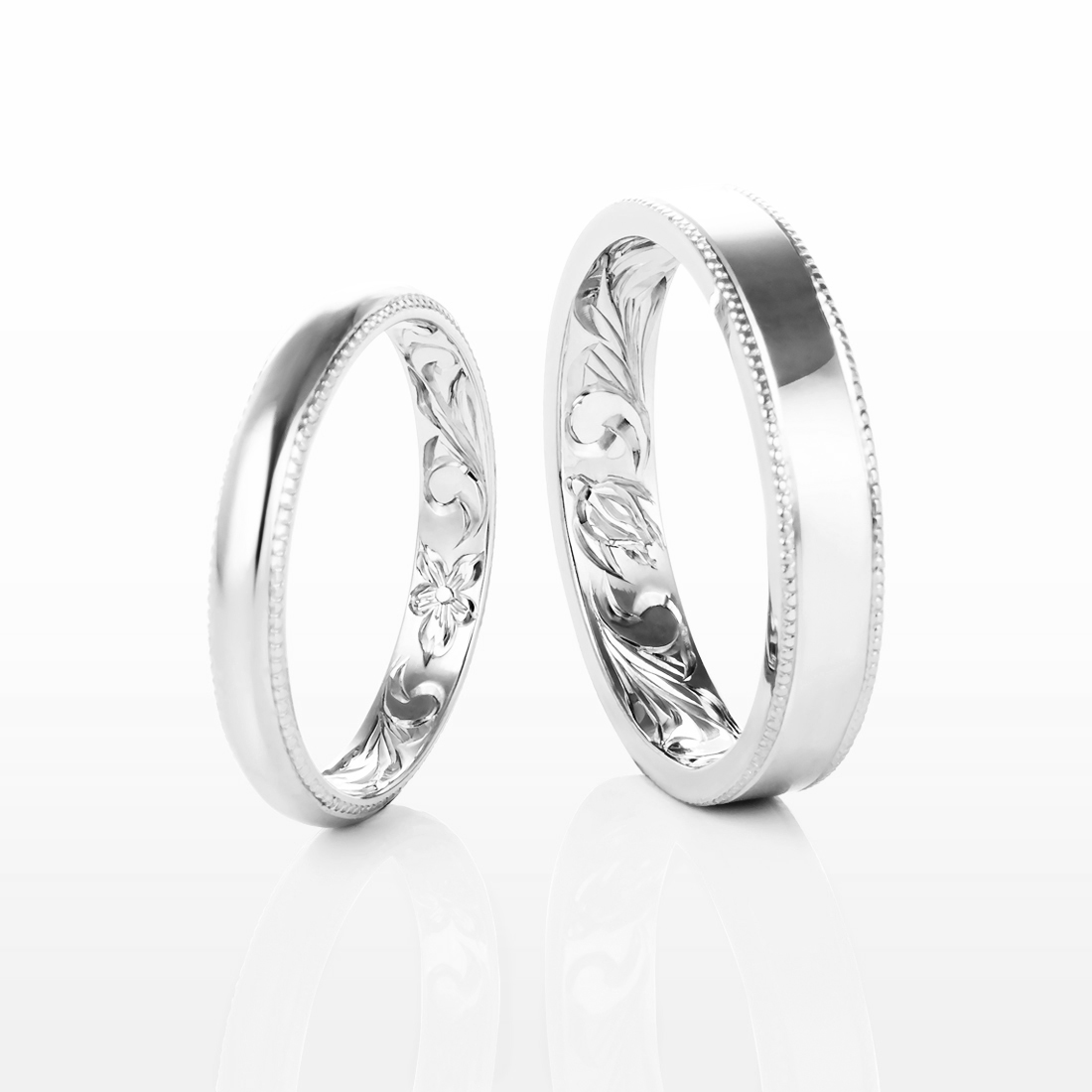 PT950 Inside Engraved Ring