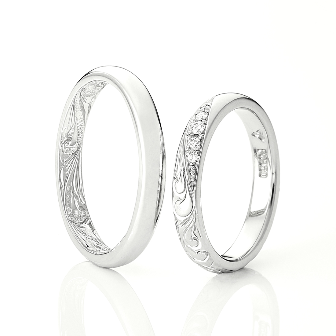 PT950 Ring - ハワイアンジュエリーの結婚指輪は完全オーダーメイドの