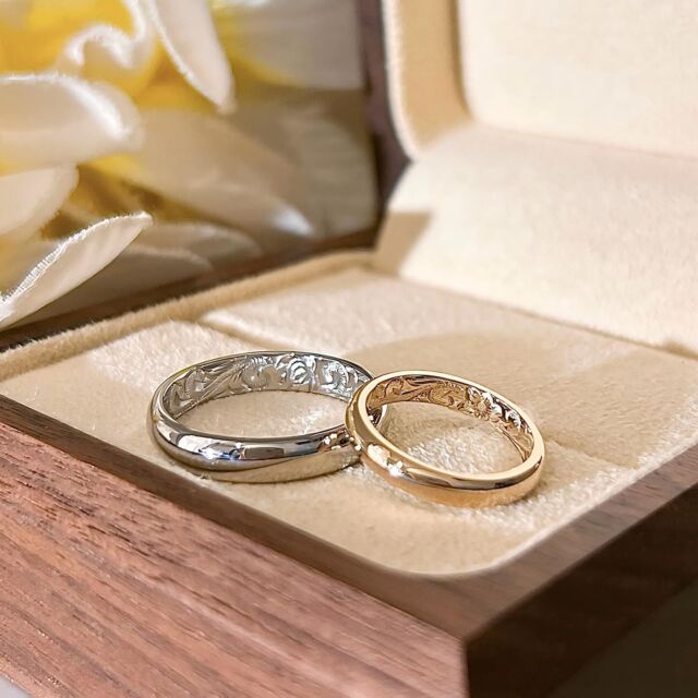 ハワイアンジュエリー 指輪 ペアリング 鑑定書付き ダイヤモンド リング 一粒 大粒 SI イエローゴールドK18 18金 K18YG オーダー 鑑定書付き ハワイアンジュエリー ペアリング ダイヤモンド 結婚指輪